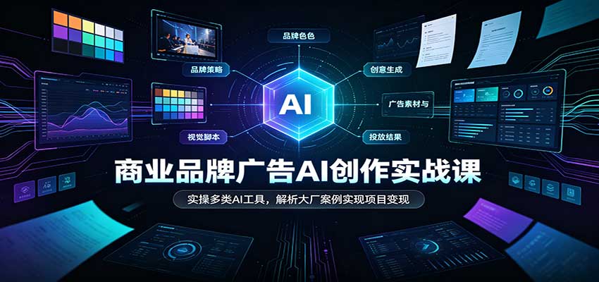 AI品牌广告视频全案实战：豆包即梦可灵实操与大厂案例变现课