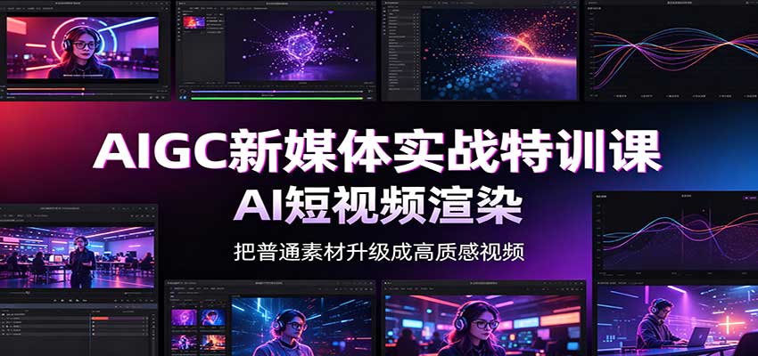 AIGC新媒体实战特训：Midjourney+SD数字人短视频制作教程