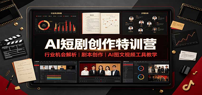 AI短剧创作特训营：DeepSeek剧本写作与Midjourney视频制作教程