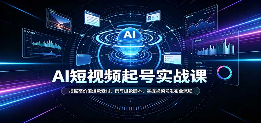 短视频AI起号实战：豆包制作爆款脚本与视频号发布全流程