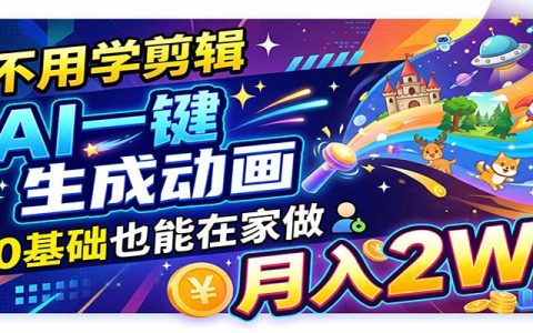 AI动画代做教程｜零基础用AI做动画微课课件，接单500步骤-800步骤元