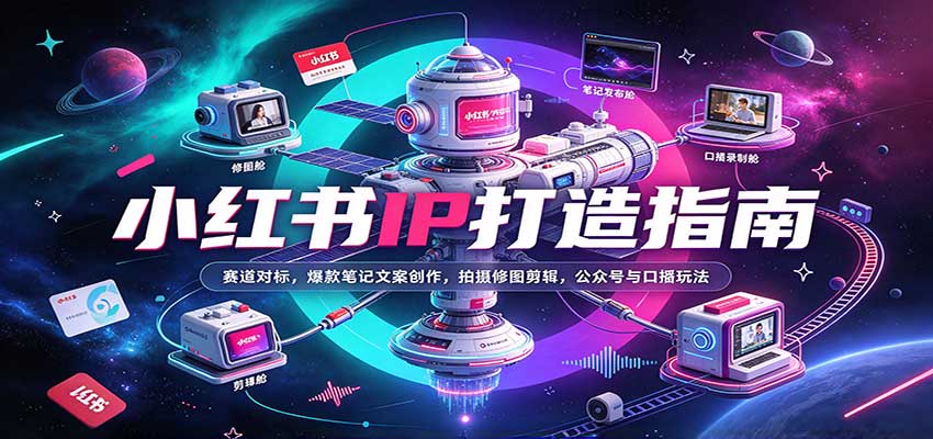 小红书IP打造指南:赛道对标+爆款笔记文案+拍摄修图剪辑+公众号口播 小红书IP打造指南:赛道对标+爆款笔记文案+拍摄修图剪辑+公众号口播
