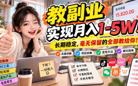 网创平台副业项目教程：小程序卖虚拟资料变现1-5W，适合小白长期稳定