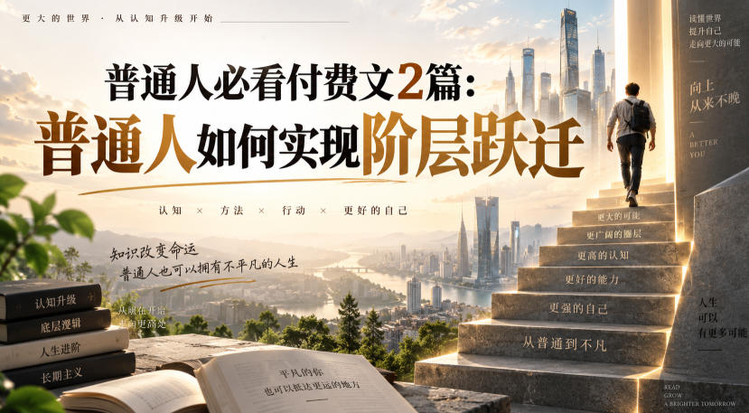 普通人如何实现阶层跃迁？从家庭财务规划到投资实战的进阶指南