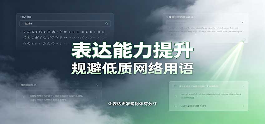 表达能力提升：语言边界即思想边界，告别网络热词依赖，重塑心智感知力