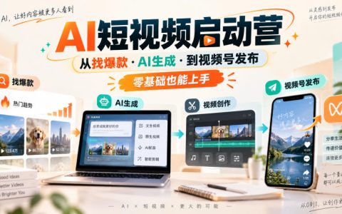 AI短视频启动营：豆包生成爆款脚本，零基础视频号发布全流程
