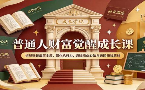 普通人财富觉醒课：拆解赚钱底层逻辑与执行力，掌握信息差杠杆进阶策略