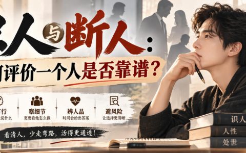 识人与断人：3个维度看穿一个人是否靠谱，避免看错人吃亏