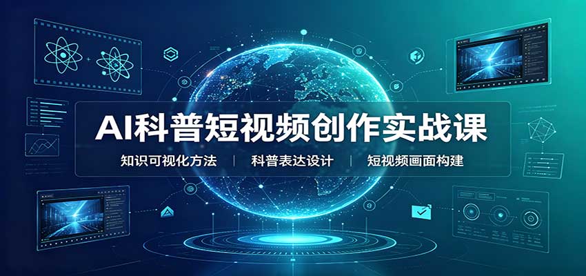 AI科普短视频创作实战课：文案与视频提示词模板教学