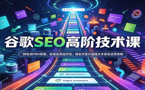 谷歌SEO高阶技术课：PBN防检测搭建与老域名筛选评估及外链锚文本排名策略