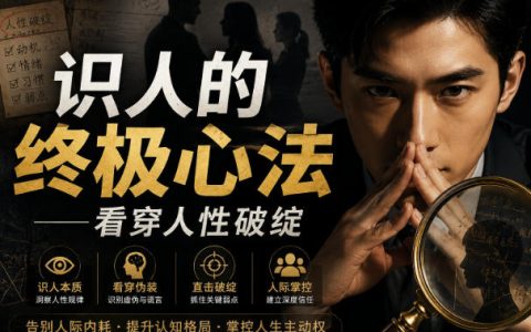 识人术终极心法：9个瞬间看穿人性破绽，远离错付与吃亏