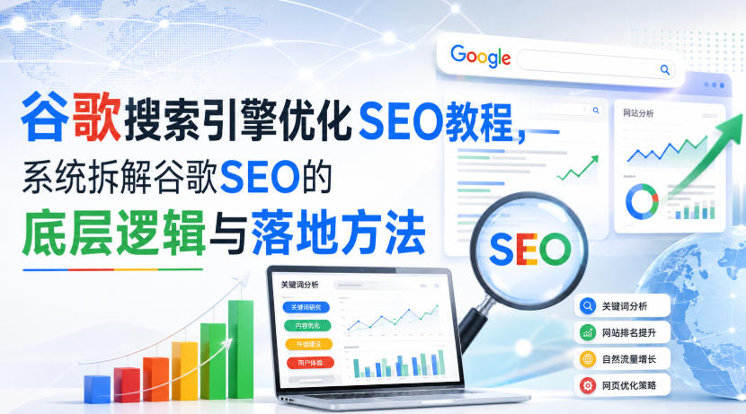 小白新君SEO教程：谷歌SEO底层逻辑+关键词研究+外链建设，独立站适用