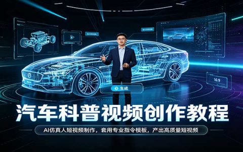 AI仿真人汽车科普短视频制作教程：分镜剧本指令模板实操