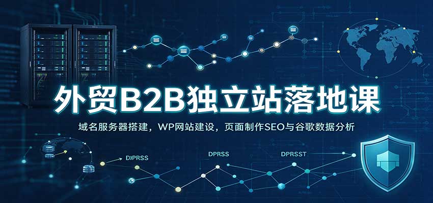 外贸B2B独立站建站课：WordPress域名服务器搭建与SEO数据分析