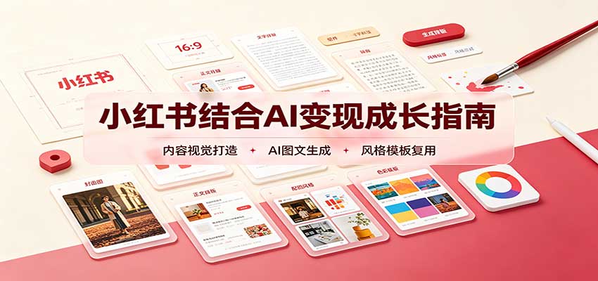 小红书AI变现成长指南：账号定位+内容打造+获客系统
