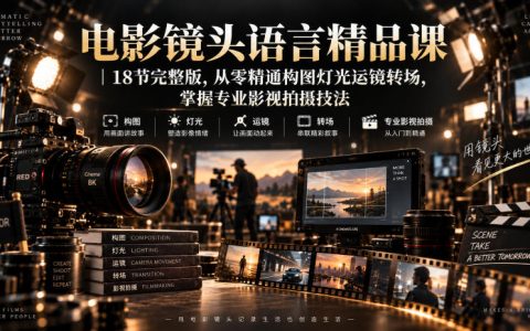 电影镜头语言18节完整课：构图灯光运镜转场从零精通