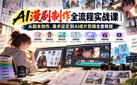AI漫剧制作全流程实战课：剧本分镜+即梦小云雀AI成片剪辑教程