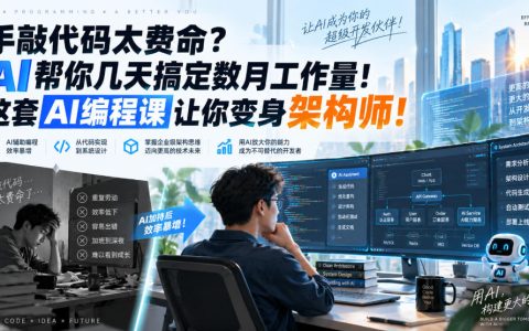 AI编程课：Cursor与Claude Code智能体开发实战，从手敲代码到系统架构师