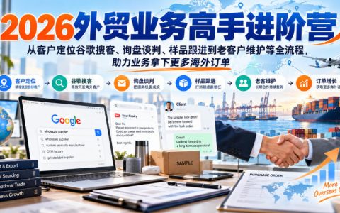 外贸业务全流程实战：谷歌搜客+询盘谈判+老客户维护进阶营
