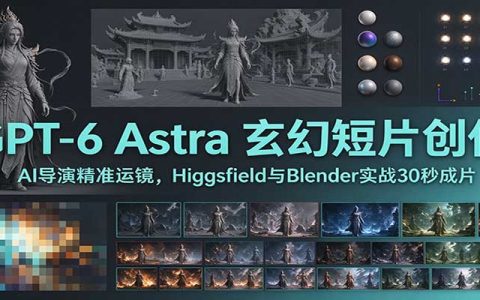 GPT-6 Astra玄幻短片实战：Higgsfield与Blender精准运镜30秒成片教程