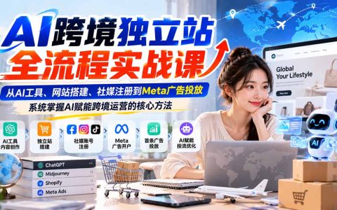 AI跨境独立站全流程实战：AI工具建站社媒注册与Meta广告投放