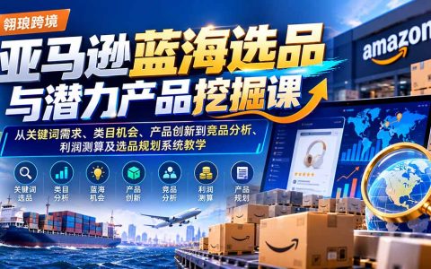 亚马逊选品实战课：卖家精灵+H10关键词选品、蓝海挖掘与利润测算