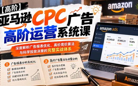亚马逊CPC广告高阶课：报表优化、高价竞价算法与投放决策