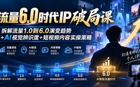 流量6.0时代IP破局课：AI视觉辨识度+短视频实操策略