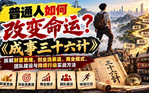 普通人改变命运必学：成事三十六计拆解财富思维与创业赛道选择