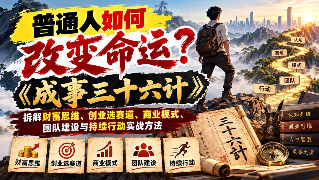 普通人改变命运必学：成事三十六计拆解财富思维与创业赛道选择