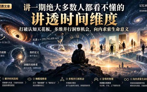 时间维度认知升级：用熵增与光速破解机会焦虑，向内求索人生意义