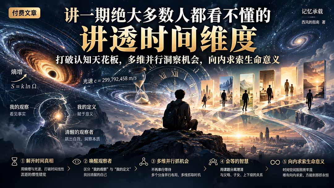 时间维度认知升级：用熵增与光速破解机会焦虑，向内求索人生意义