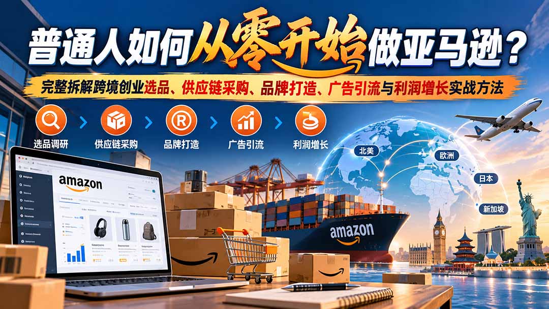 亚马逊小白到精通：选品采购Listing广告FBA与利润增长实战