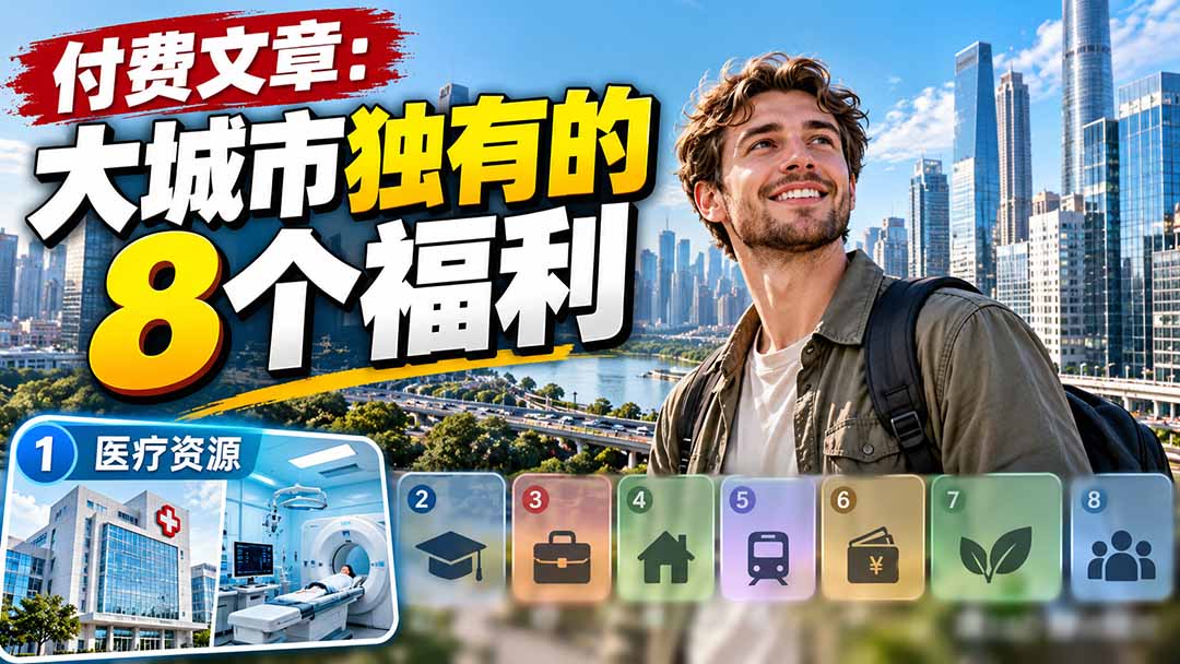 大城市独有的8个福利：三甲医院、原研药与好医生，小县城比不了