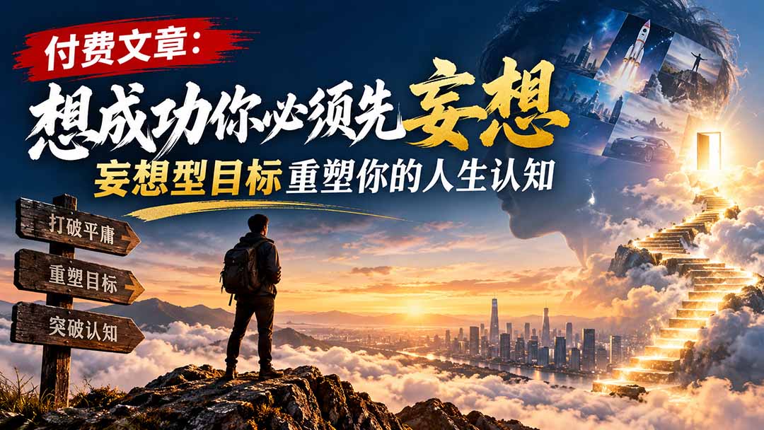 妄想型目标如何重塑人生认知？三步落地实操摆脱内耗突破现状