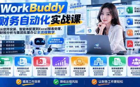 WorkBuddy财务AI实战：Excel报表处理与财税分析全流程