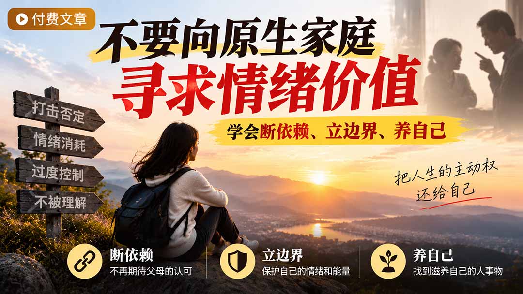 原生家庭情绪价值匮乏怎么办?学会断依赖立边界养自己 原生家庭情绪价值匮乏怎么办?学会断依赖立边界养自己