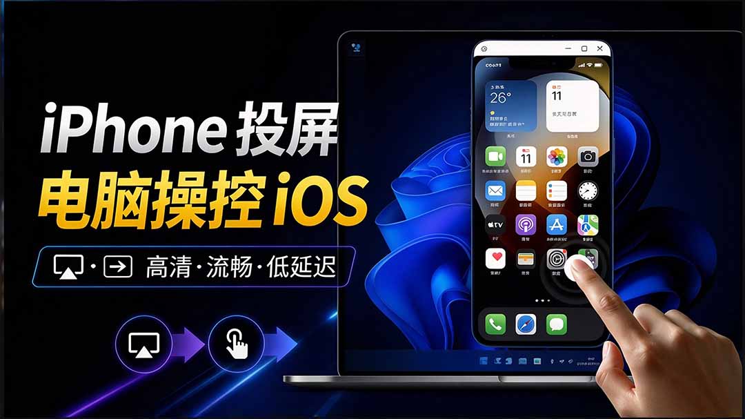 iPhone投屏Windows电脑工具iPhoneMirror：支持iOS操控与多设备同屏，开源免费录屏直播