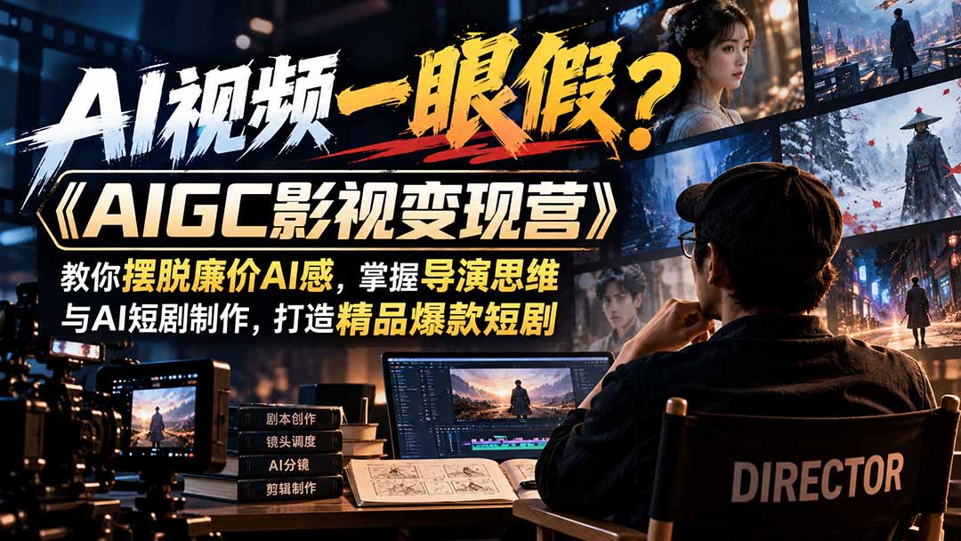 AI视频摆脱廉价感：导演思维+AI短剧制作，解决表情僵硬镜头断层