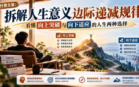 人生意义边际递减规律：看懂向上突破与向下适应，跳出精神内耗
