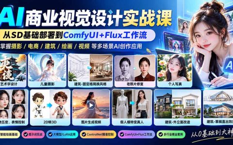 AI商业视觉设计实战：SD部署+ComfyUI+Flux工作流全流程
