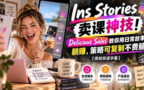 Instagram Stories卖课教程｜Delicious Sales日常故事成交法，低中高客单价产品组合
