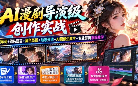 AI漫剧实战：提示词+分镜+即梦AI视频生成与剪映全流程
