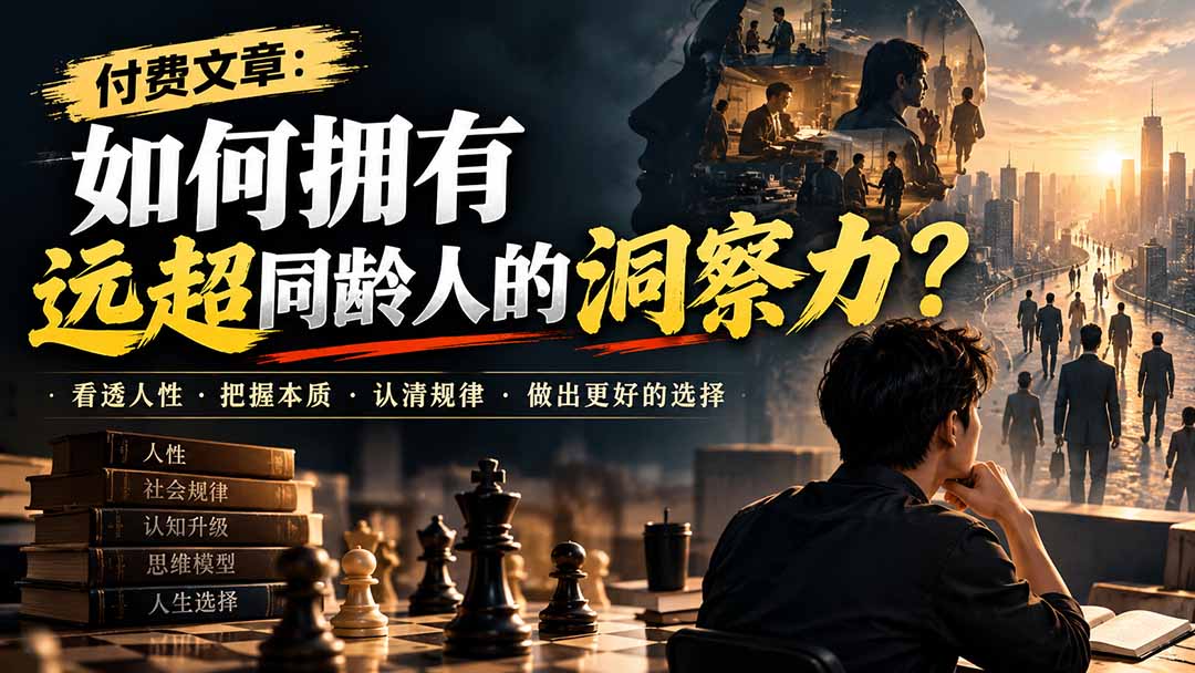 如何拥有远超同龄人的洞察力？5个实战方法看透人性本质