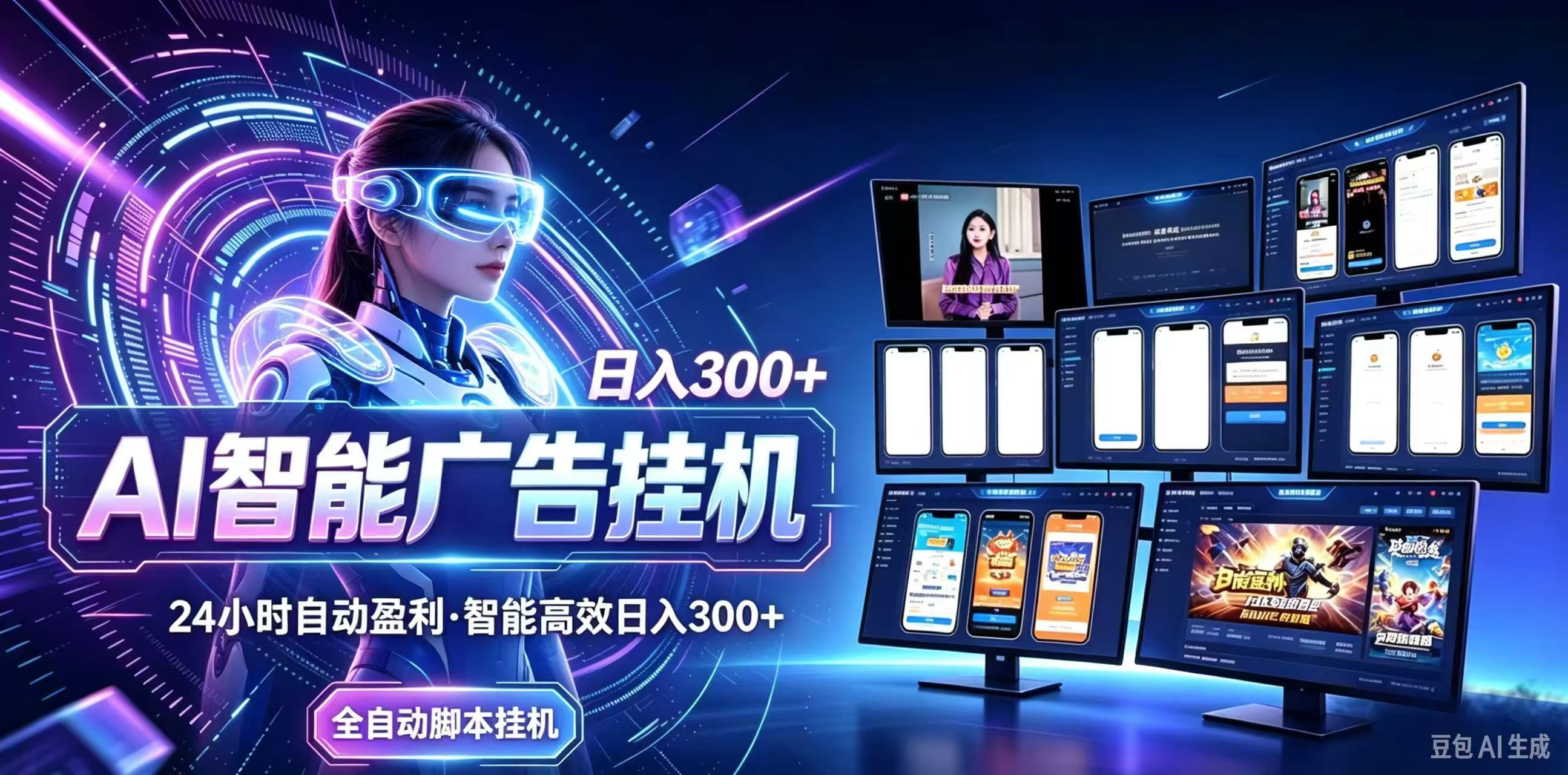 2026 24小时AI广告G机副业｜零基础在家做被动增收