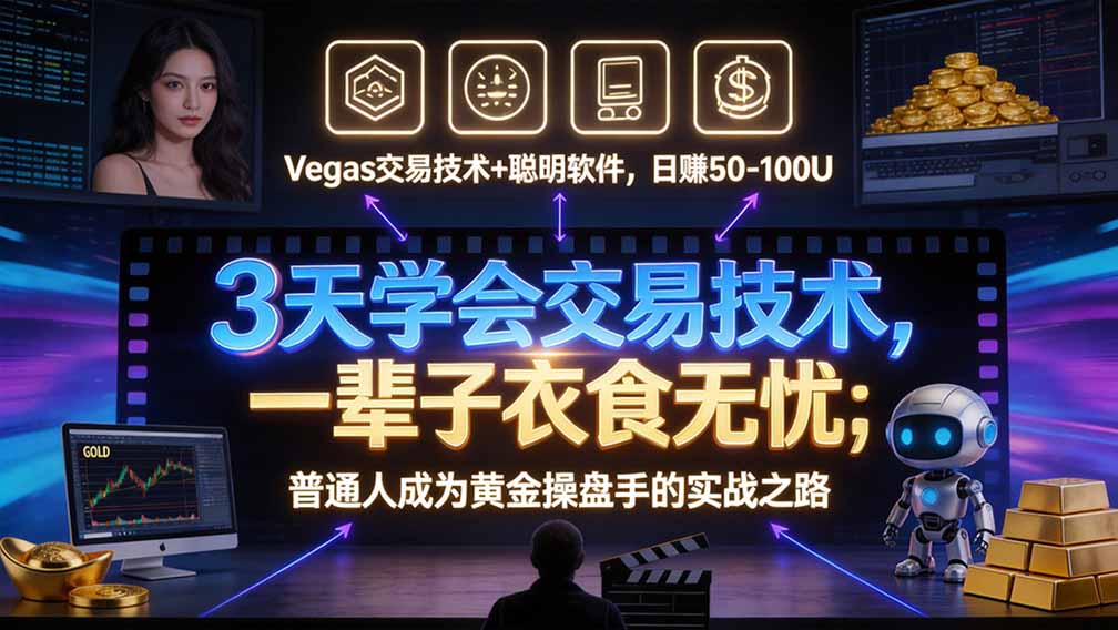 3天学会黄金期货交易系统，AI智能软件辅助，小白也能看懂趋势交易