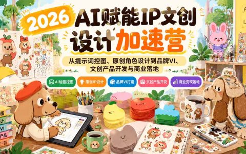 2026AI赋能IP文创设计加速营：提示词控图+原创角色+VI与文创落地