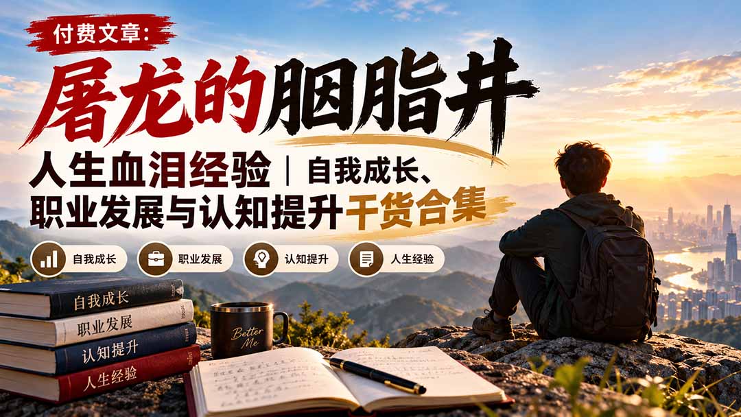 屠龙的胭脂井人生经验：H型能力与认知提升成长干货合集