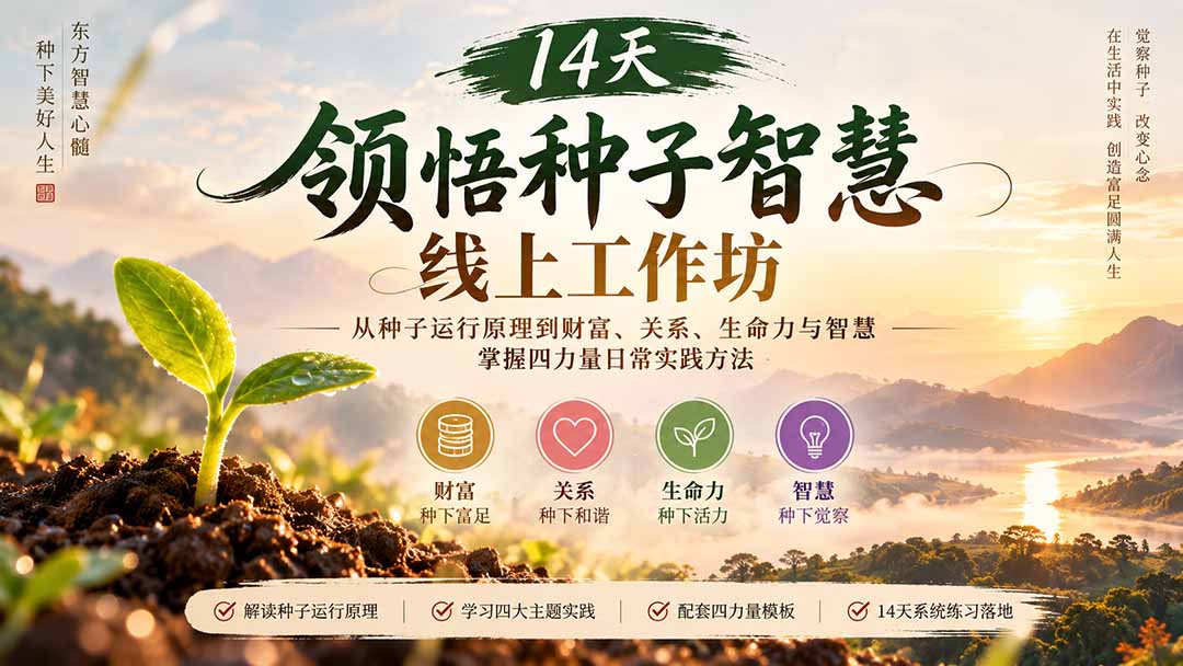 2026 14天种子智慧工作坊：财富关系生命力与四力量实践