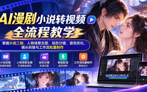 AI漫剧小说转视频全流程：即梦小云雀小说二创与动态分镜配音教程